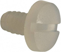 Made in USA - #4-40 UNC, 3/16" Length Under Head Slotted Drive Machine Screw - Binding Head, Grade 6/6 Nylon, Uncoated, Without Washer - USA Tool & Supply