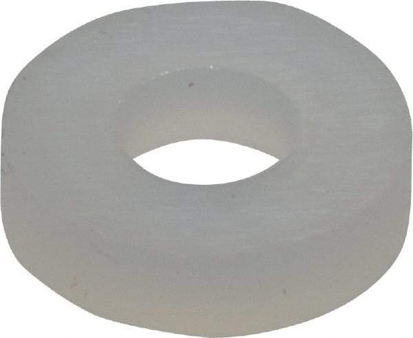 Made in USA - #4 Screw, Grade 6/6 Nylon Standard Flat Washer - 2.92mm ID x 1/4" OD, 1.57mm Thick - USA Tool & Supply
