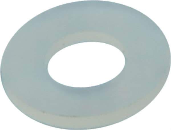 Made in USA - #6 Screw, Grade 6/6 Nylon Standard Flat Washer - 3.96mm ID x 8.13mm OD, 0.79mm Thick - USA Tool & Supply