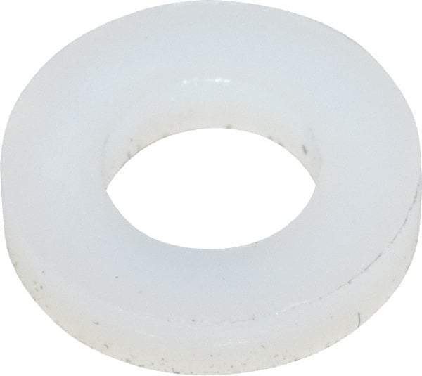Made in USA - #6 Screw, Grade 6/6 Nylon Standard Flat Washer - 4.11mm ID x 7.92mm OD, 1.57mm Thick - USA Tool & Supply