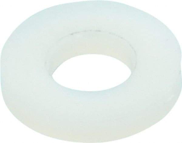 Made in USA - #8 Screw, Grade 6/6 Nylon Standard Flat Washer - 4.37mm ID x 9.53mm OD, 1.52mm Thick - USA Tool & Supply