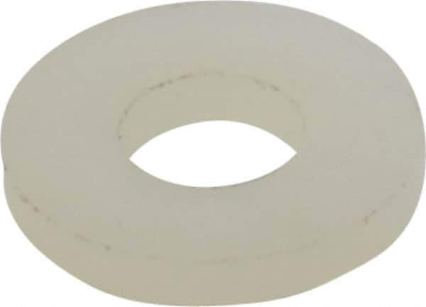Made in USA - #8 Screw, Grade 6/6 Nylon Standard Flat Washer - 4.5mm ID x 10.36mm OD, 1.57mm Thick - USA Tool & Supply