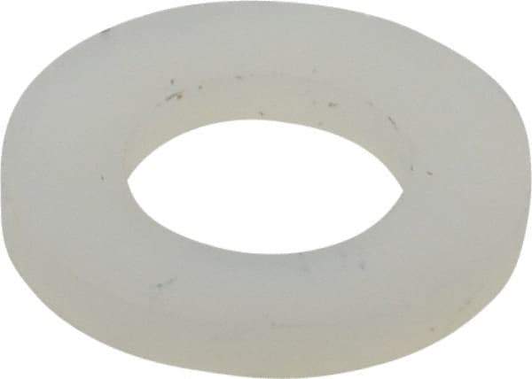 Made in USA - 1/4" Screw, Grade 6/6 Nylon Standard Flat Washer - 6.4mm ID x 11.99mm OD, 1.5mm Thick - USA Tool & Supply