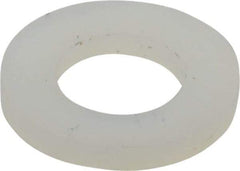 Made in USA - 1/4" Screw, Grade 6/6 Nylon Standard Flat Washer - 6.4mm ID x 11.99mm OD, 1.5mm Thick - USA Tool & Supply
