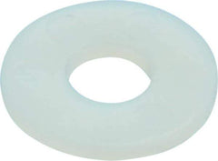 Made in USA - 1/4" Screw, Grade 6/6 Nylon Standard Flat Washer - 6.6mm ID x 17.45mm OD, 1.52mm Thick - USA Tool & Supply