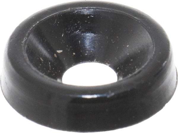 Made in USA - 2.54mm Thick, Black Oxide Finish, Nylon, Standard Countersunk Washer - 3.63mm ID x 11.1mm OD - USA Tool & Supply