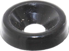 Made in USA - 2.54mm Thick, Black Oxide Finish, Nylon, Standard Countersunk Washer - 3.63mm ID x 11.1mm OD - USA Tool & Supply