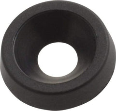 Made in USA - 2.92mm Thick, Black Oxide Finish, Nylon, Standard Countersunk Washer - 4.34mm ID x 12.95mm OD - USA Tool & Supply