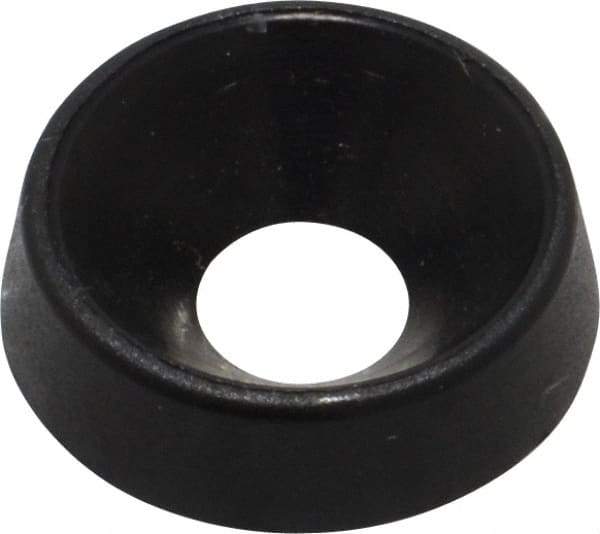 Made in USA - 3.86mm Thick, Black Oxide Finish, Nylon, Standard Countersunk Washer - 4.98mm ID x 14.61mm OD - USA Tool & Supply