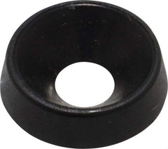 Made in USA - 3.86mm Thick, Black Oxide Finish, Nylon, Standard Countersunk Washer - 4.98mm ID x 14.61mm OD - USA Tool & Supply