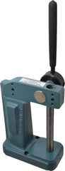 JT&M - 5/8" Ram, 2-1/16" Throat Depth, 1/2 Ton Manual Arbor Press - 5" Max Work Height x 4-1/8" Max Work Width, 12:1 Leverage Ratio, 2-7/8" Base Width x 5-1/2" Base Depth - USA Tool & Supply