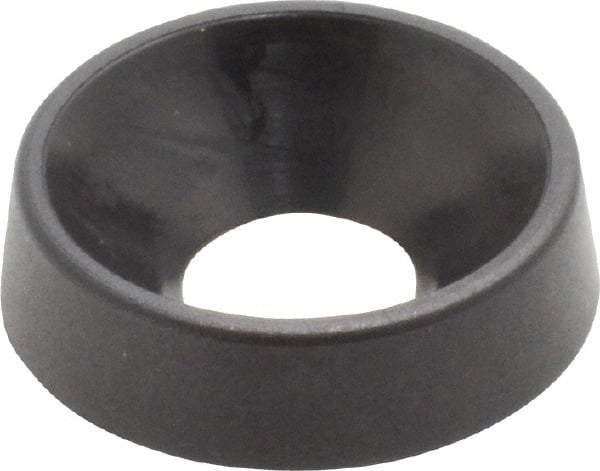 Made in USA - 4.57mm Thick, Black Oxide Finish, Nylon, Standard Countersunk Washer - 6.6mm ID x 17.35mm OD - USA Tool & Supply