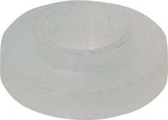 Made in USA - #4 Screw, 1/32" Shoulder Length, Nylon Shoulder Washer - Natural, 0.235" Flange Diam, 3/64" Flange Thickness, 0.115" ID, 0.145" OD - USA Tool & Supply