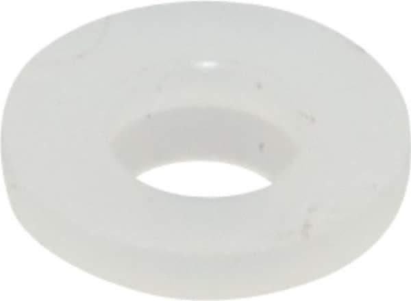 Made in USA - #6 Screw, 3/64" Shoulder Length, Nylon Shoulder Washer - Natural, 0.29" Flange Diam, 3/64" Flange Thickness, 0.14" ID, 0.17" OD - USA Tool & Supply