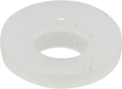 Made in USA - #6 Screw, 3/64" Shoulder Length, Nylon Shoulder Washer - Natural, 0.29" Flange Diam, 3/64" Flange Thickness, 0.14" ID, 0.17" OD - USA Tool & Supply