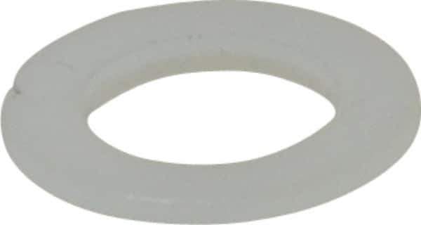 Made in USA - 3/8" Screw, 1/32" Shoulder Length, Nylon Shoulder Washer - Natural, 0.622" Flange Diam, 3/64" Flange Thickness, 0.383" ID, 0.434" OD - USA Tool & Supply