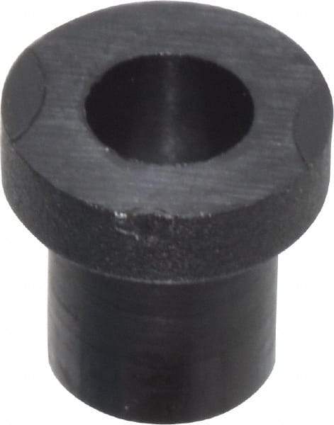 Made in USA - #2 Screw, 1/8" Shoulder Length, Nylon Shoulder Washer - Black, 0.181" Flange Diam, 3/64" Flange Thickness, 0.09" ID, 0.12" OD - USA Tool & Supply