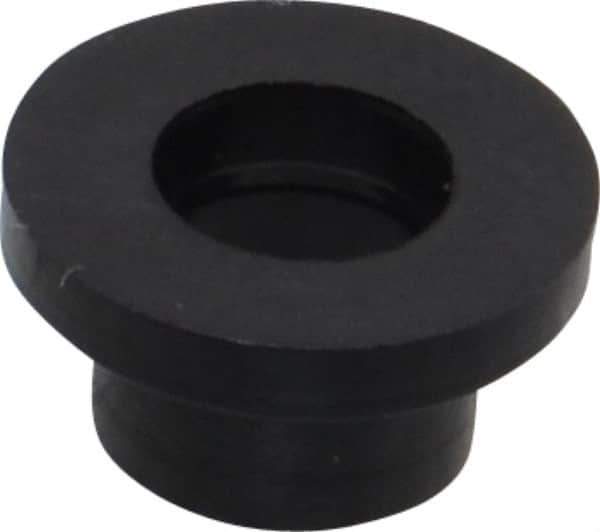 Made in USA - #10 Screw, 9/64" Shoulder Length, Nylon Shoulder Washer - Black, 0.399" Flange Diam, 1/16" Flange Thickness, 0.2" ID, 0.26" OD - USA Tool & Supply