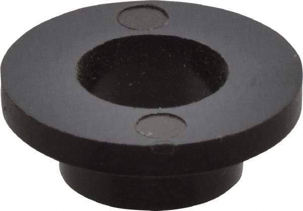Made in USA - 1/4" Screw, 1/8" Shoulder Length, Nylon Shoulder Washer - Black, 0.513" Flange Diam, 1/16" Flange Thickness, 0.26" ID, 5/16" OD - USA Tool & Supply