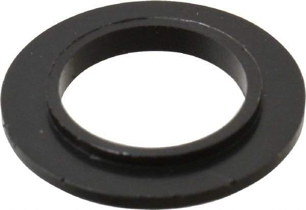 Made in USA - 3/8" Screw, 1/32" Shoulder Length, Nylon Shoulder Washer - Black, 0.622" Flange Diam, 3/64" Flange Thickness, 0.383" ID, 0.434" OD - USA Tool & Supply