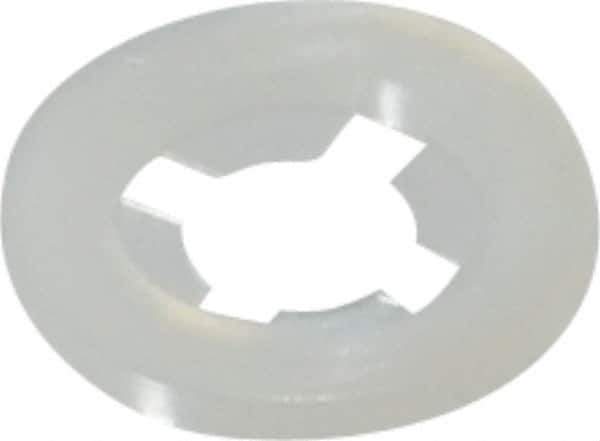 Made in USA - 1/4" Screw, 0.234" ID, Nylon Internal Tooth Lock Washer - 19/32" OD, Grade 6/6 - USA Tool & Supply