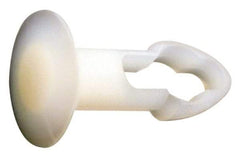 Made in USA - 5/32" Hole Diam, Keyhole Shank, Nylon Panel Rivet - 1/4" Material Thickness, 5/16" Head Diam - USA Tool & Supply