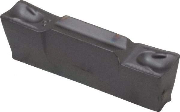 Iscar - 4004GRIP Y Grade IC908, 4mm Cutting Width Carbide Grooving Insert - 2.4mm Max Depth of Cut, Neutral, 0.4mm Corner Radius, TiAlN Finish - USA Tool & Supply