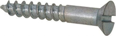 Value Collection - #3, 5/8" OAL, Slotted Drive, Flat Head Wood Screw - Zinc Plated Steel, Grade 2 - USA Tool & Supply