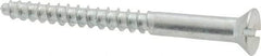 Value Collection - #8, 1-3/4" OAL, Slotted Drive, Flat Head Wood Screw - Zinc Plated Steel, Grade 2 - USA Tool & Supply