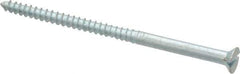 Value Collection - #8, 3" OAL, Slotted Drive, Flat Head Wood Screw - Zinc Plated Steel, Grade 2 - USA Tool & Supply