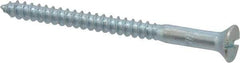 Value Collection - #10, 2-1/2" OAL, Slotted Drive, Flat Head Wood Screw - Zinc Plated Steel, Grade 2 - USA Tool & Supply