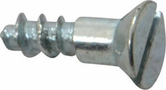 Value Collection - #12, 3/4" OAL, Slotted Drive, Flat Head Wood Screw - Zinc Plated Steel, Grade 2 - USA Tool & Supply