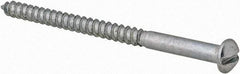 Value Collection - #6, 2" Length Under Head, Slotted Drive, Round Head Wood Screw - Zinc Plated Steel, Grade 2 - USA Tool & Supply