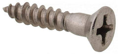 Value Collection - #6, 3/4" OAL, Phillips Drive, Flat Head Wood Screw - Stainless Steel, Grade 18-8 - USA Tool & Supply