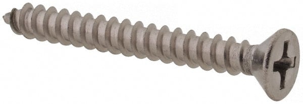 Value Collection - #6, 1-1/4" OAL, Phillips Drive, Flat Head Wood Screw - USA Tool & Supply