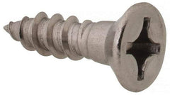 Value Collection - #10, 3/4" OAL, Phillips Drive, Flat Head Wood Screw - Stainless Steel, Grade 18-8 - USA Tool & Supply