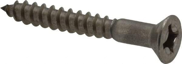Value Collection - #10, 1-1/2" OAL, Phillips Drive, Flat Head Wood Screw - Stainless Steel, Grade 18-8 - USA Tool & Supply