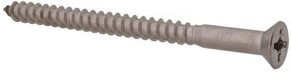Value Collection - #12, 3" OAL, Phillips Drive, Flat Head Wood Screw - Stainless Steel, Grade 18-8 - USA Tool & Supply