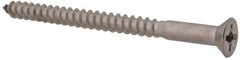 Value Collection - #12, 3" OAL, Phillips Drive, Flat Head Wood Screw - Stainless Steel, Grade 18-8 - USA Tool & Supply