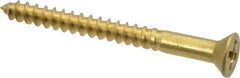 Value Collection - #8, 1-3/4" OAL, Phillips Drive, Flat Head Wood Screw - ASME B18.6.1, Brass - USA Tool & Supply