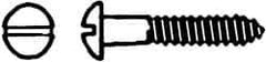 Value Collection - #5, 3/4" Length Under Head, Slotted Drive, Round Head Wood Screw - Zinc Plated Steel, Grade 2 - USA Tool & Supply