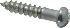 Value Collection - #5, 5/8" Length Under Head, Slotted Drive, Round Head Wood Screw - Zinc Plated Steel, Grade 2 - USA Tool & Supply