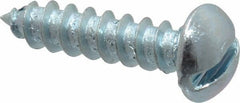 Value Collection - #8, 3/4" Length Under Head, Slotted Drive, Round Head Wood Screw - Zinc Plated Steel, Grade 2 - USA Tool & Supply