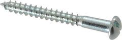 Value Collection - #8, 1-1/2" Length Under Head, Slotted Drive, Round Head Wood Screw - Zinc Plated Steel, Grade 2 - USA Tool & Supply