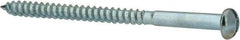 Value Collection - #8, 2-1/2" Length Under Head, Slotted Drive, Round Head Wood Screw - Zinc Plated Steel, Grade 2 - USA Tool & Supply