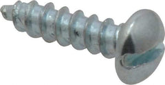 Value Collection - #10, 3/4" Length Under Head, Slotted Drive, Round Head Wood Screw - Zinc Plated Steel, Grade 2 - USA Tool & Supply