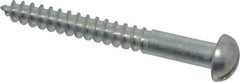 Value Collection - #10, 1-3/4" Length Under Head, Slotted Drive, Round Head Wood Screw - Zinc Plated Steel, Grade 2 - USA Tool & Supply