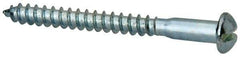 Value Collection - #10, 2" Length Under Head, Slotted Drive, Round Head Wood Screw - Zinc Plated Steel, Grade 2 - USA Tool & Supply