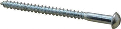 Value Collection - #10, 2-1/2" Length Under Head, Slotted Drive, Round Head Wood Screw - Zinc Plated Steel, Grade 2 - USA Tool & Supply