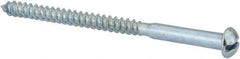 Value Collection - #10, 3" Length Under Head, Slotted Drive, Round Head Wood Screw - Zinc Plated Steel, Grade 2 - USA Tool & Supply
